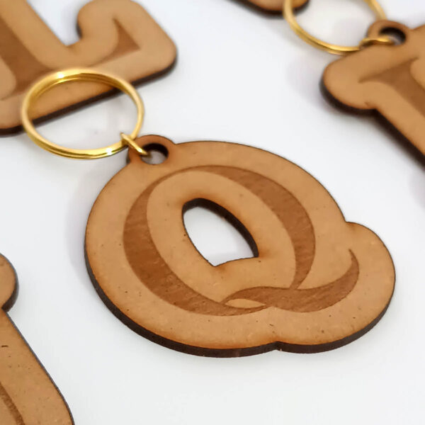 Llavero Inicial Madera MDF - Image 3